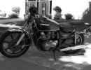 kz650 with clubman bars b w
