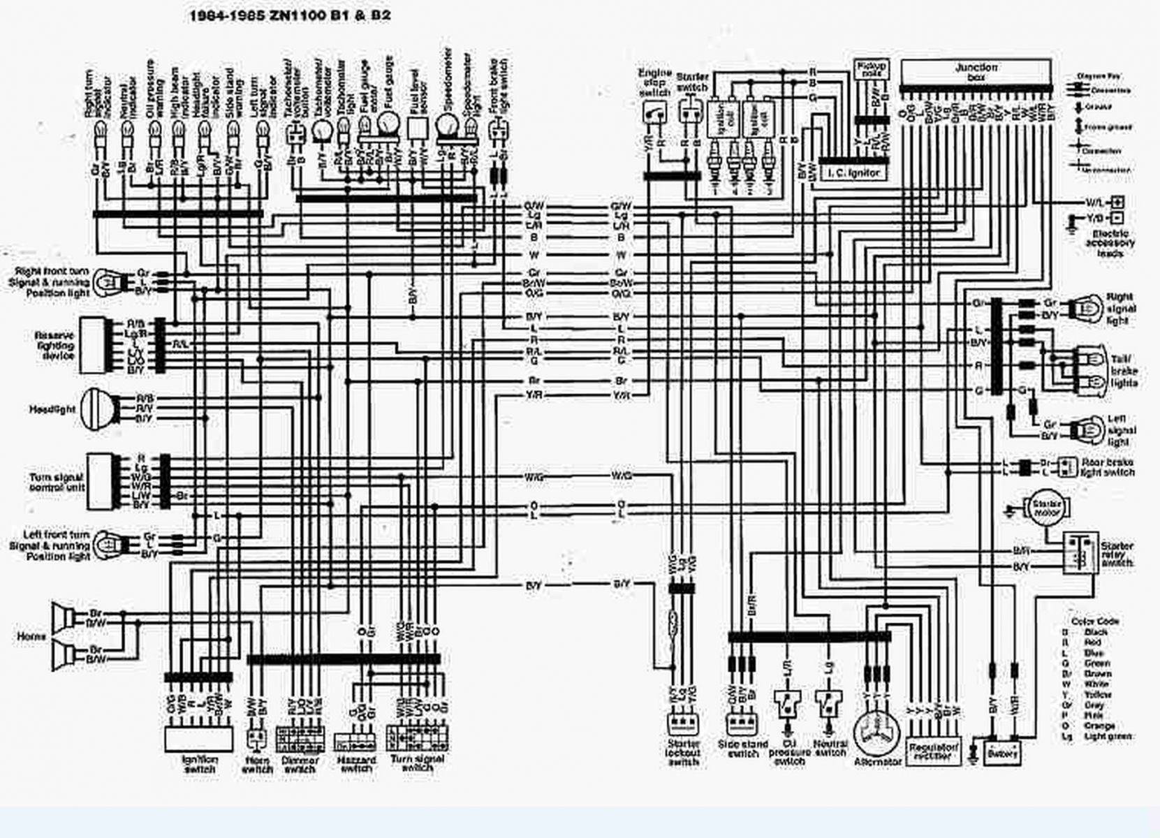 Anyone have a 1985 Zn1100B2 wiring diagram handy? - KZRider Forum